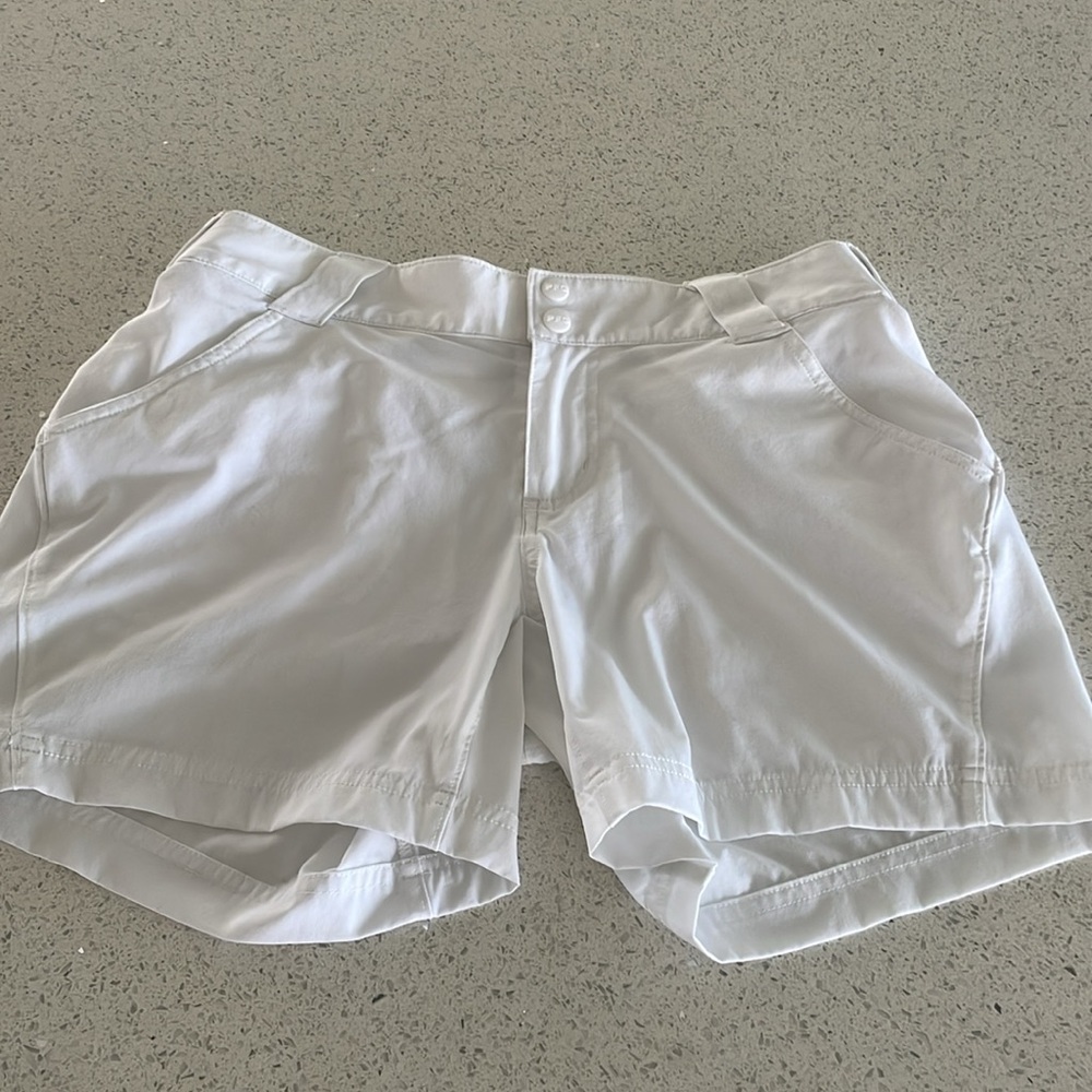 Columbia PFG Coral Point II Shorts Womens S White Omni Shade Nylon - Picture 3 of 14